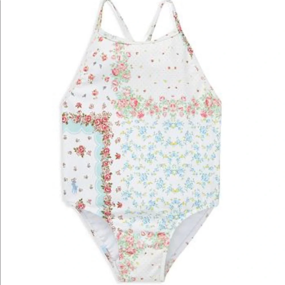 SOLD - 18M Ralph Lauren Patchwork Swimsuit - Picture 1 of 3